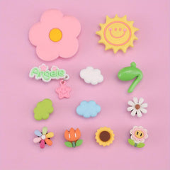 12pcs Cartoon Shoe Charm Clogs DIY Decoration Sandal Buckles