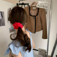 10pcs Large Velvet Hair Scrunchie Ponytail Hair Tie