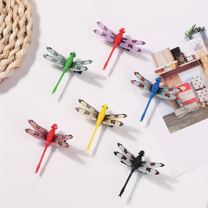 6pcs Dragonfly Hair Clip Resin Duck Billed Clip for Women Girls