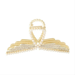 Rhinestone Flower Hair Claw Alloy Shark Claw Back Head Hair Clip