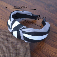 Christmas Knotted Headband Blocking Top Knot Hairband Padded Wide Hair Hoop