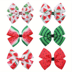 Watermelon Pattern Hair Clips Fruit Bow Hair Clips for Women Girls