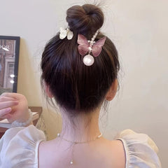 Vintage Rhinestone Butterfly Hair Claw Clip
