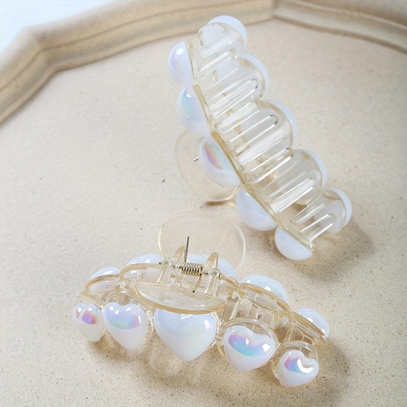2pcs Large Shark Claw Hair Clip Sweet and Versatile Hair Accessories