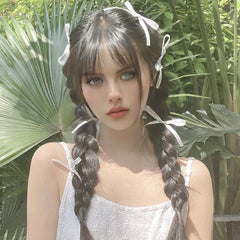 Sweet Ribbon Bow Hair Clip Duck Billed Clip for Girls