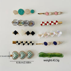 1pc Sweet Hair Clip Set Heart Flower Decor Hair Clip Duck Billed Clip