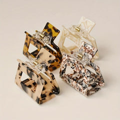 Leopard Pattern Hair Claw Ponytail Holder