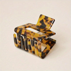 Leopard Pattern Hair Claw Ponytail Holder