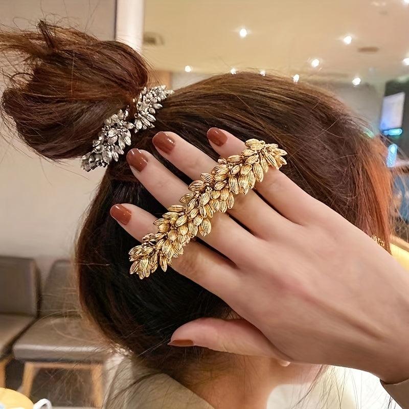 Vintage Ponytail Leather Hair Tie Bun Hair Accessories