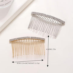 Rhinestone Decor Hair Comb Bridal Wedding Headwear Hair Accessory