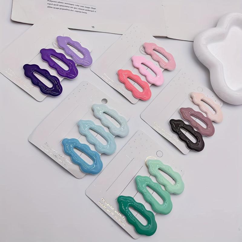 15pcs Cloud Shaped Snap Clip For Girls Hair Bangs