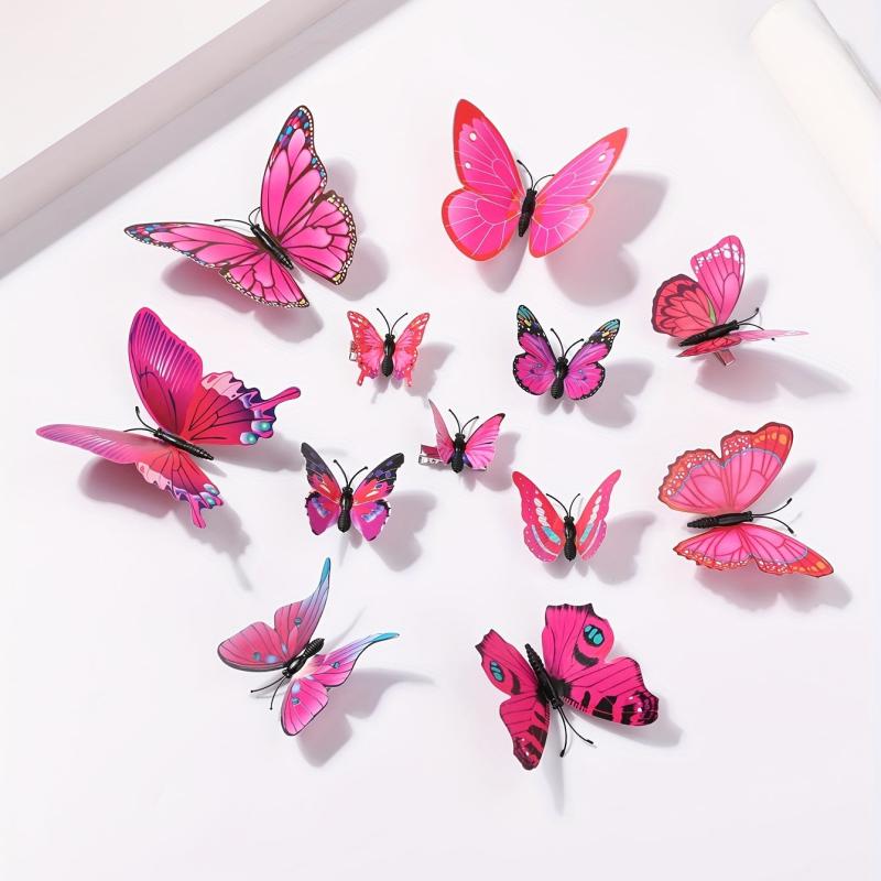 12pcs Butterfly Hair Clip Headwear Bridal Hair Accessories