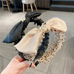 Polka Dot Hairband Women's Bow Hairband Wash Face Spa Head Hoop Hair Accessories