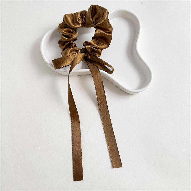 6pcs Ribbon Scarf Scrunchies Hair Tie Bow Knotted Hair Rope Silk Satin