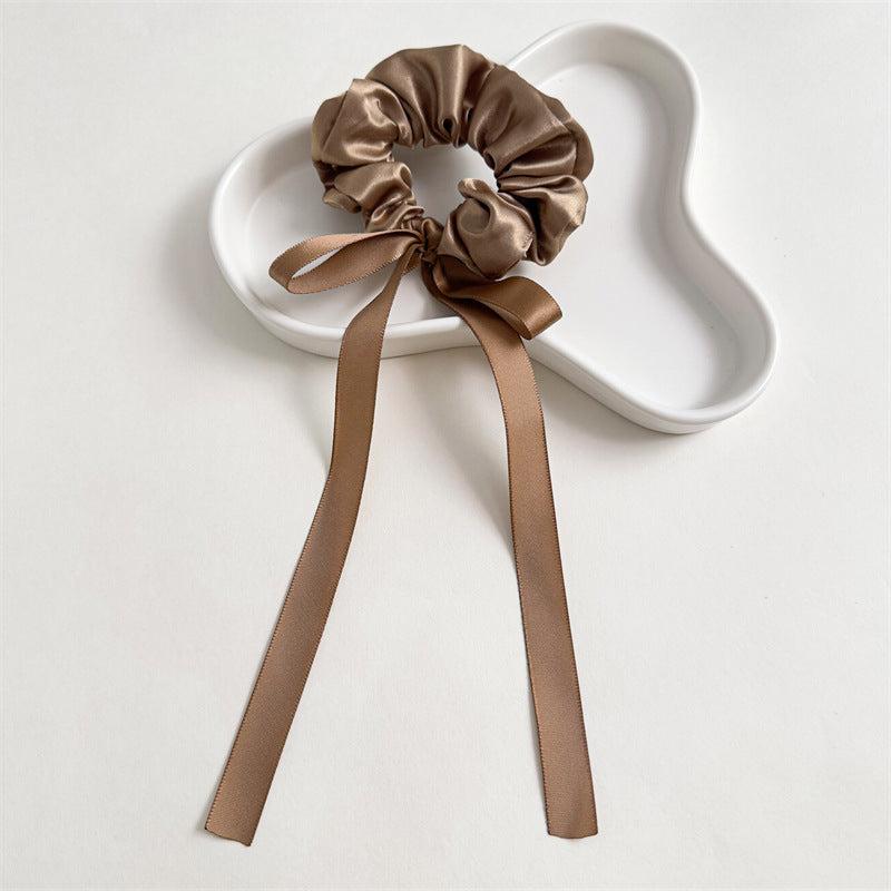 6pcs Ribbon Scarf Scrunchies Hair Tie Bow Knotted Hair Rope Silk Satin