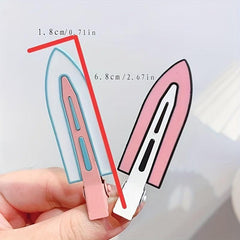 2pcs 3D Snap Clips Alloy Hair Clips for Women Girls