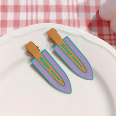 2pcs 3D Snap Clips Alloy Hair Clips for Women Girls