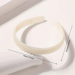 Faux Pearl Decor Headband Sweet Headdress Hair Accessories