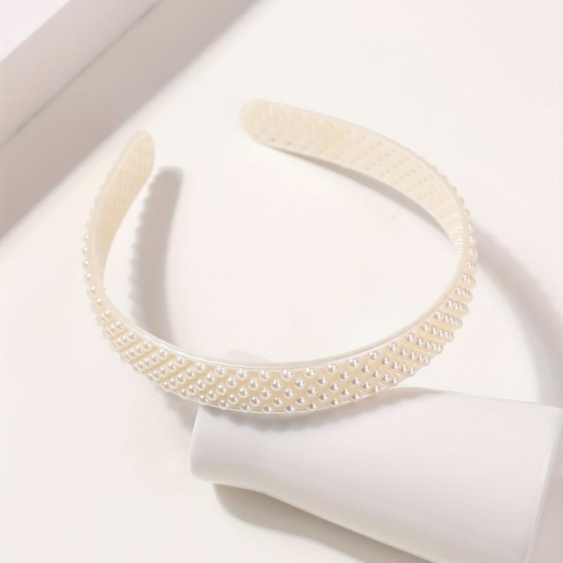 Faux Pearl Decor Headband Sweet Headdress Hair Accessories
