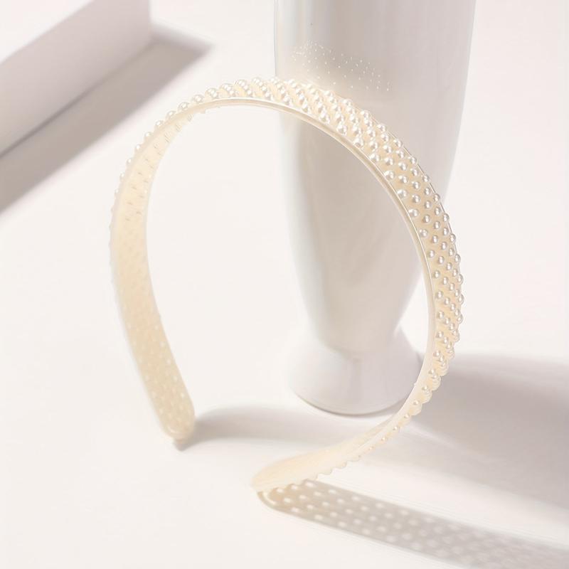 Faux Pearl Decor Headband Sweet Headdress Hair Accessories