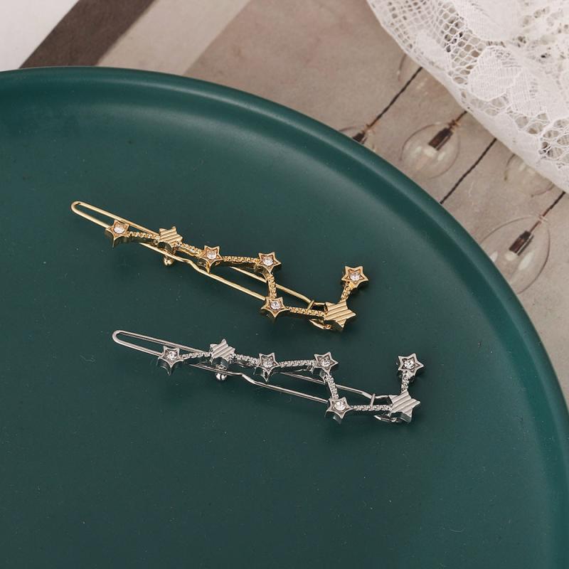Rhinestone Star Decor Hair Clip for Women and Girls