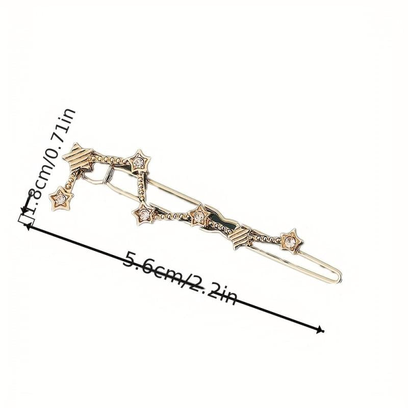 Rhinestone Star Decor Hair Clip for Women and Girls