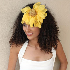 Fabric Mesh Flower Headband Female Hoop Hair Band Hair Accessories Women
