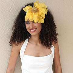 Fabric Mesh Flower Headband Female Hoop Hair Band Hair Accessories Women