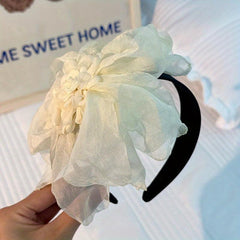 Fabric Mesh Flower Headband Female Hoop Hair Band Hair Accessories Women