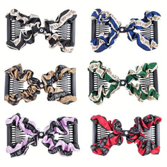 Elastic Silk Satin Magic Hair Combs Easy Combs Clips For Women