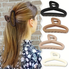Matte Coffee Shark Claw Hair Claw Women Hair Accessories