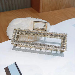 Metal Faux Pearl Hair Clip Women Jumbo Jaw Clip