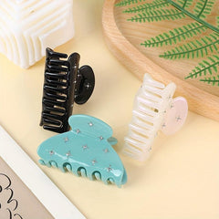 Acetate Hair Claw Clip Rhinestone Star Hair Decoration