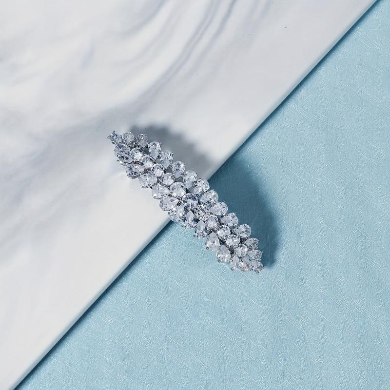 Rhinestone Hair Clip French Barrette Head Jewelry