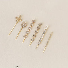 Rhinestone Bobby Pin Side Clip Bangs Clip Head Jewelry Set