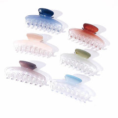 6pcs Gradient Hair Claw Transparent Hair Claw Girls Hair Accessories