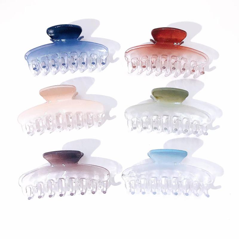6pcs Gradient Hair Claw Transparent Hair Claw Girls Hair Accessories
