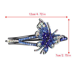 Rhinestone Butterfly Hair Claw Clip Crystal Hair Combs Female Accessories