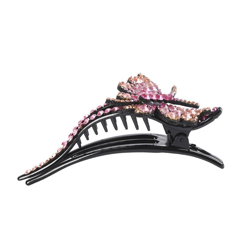 Rhinestone Butterfly Hair Claw Clip Crystal Hair Combs Female Accessories