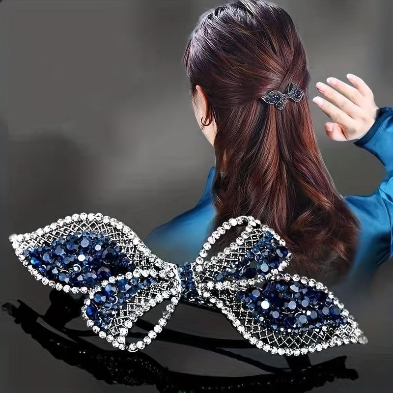 Butterfly Decor Hair Clip Rhinestone Hair Barretts Crystal Hair Clips