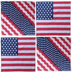 American Flag Square Scarf Breathable Handkerchief Headscarf