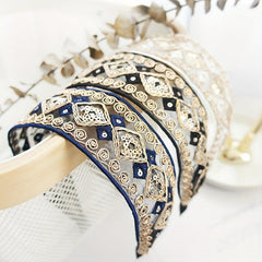 Boho Lace Sequin Headband Retro Style Hair Accessories Women