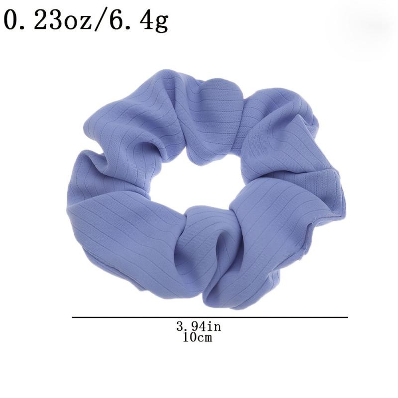 Sweet Solid Fabric Hair Scrunchies Soft Hair Tie for Women Girls