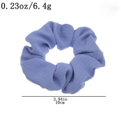 Sweet Solid Fabric Hair Scrunchies Soft Hair Tie for Women Girls