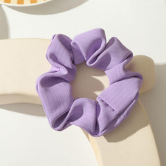 Sweet Solid Fabric Hair Scrunchies Soft Hair Tie for Women Girls