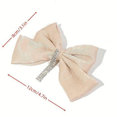 Rhinestone Tassel Hair Barrettes Bowknot Hair Clips for Women Girls