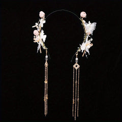 Chinese Style Hairband With Tassel Butterfly Flower Holiday Jewelry