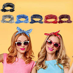 Paisley Print Headband Boho Hair Band Retro Cross Knot Elastic Hair Band