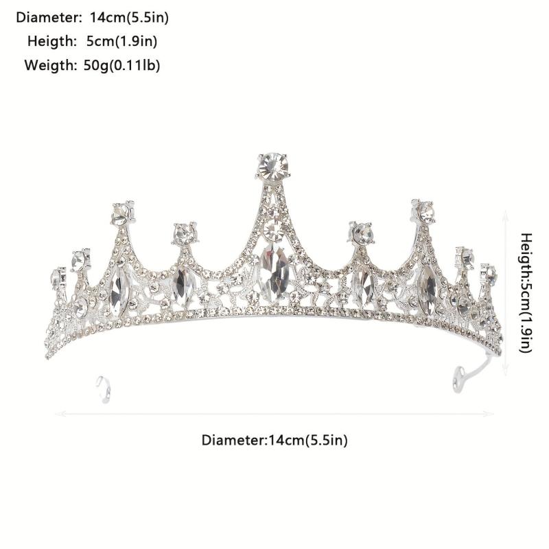Crystal Bridal Tiara Crown Bride Headband Wedding Hair Jewelry
