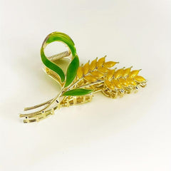 Wheat Hair Claw Clip Golden Alloy French Non Slip Strong Hold Grip Hair Jaw Clip